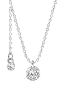 GIVA Rhodium-Plated 925 Sterling Silver Contemporary Pendants with Chains