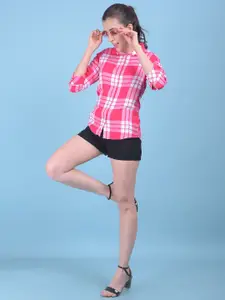 Crimsoune Club Tartan Checked Classic Slim Fit Opaque  Casual Shirt