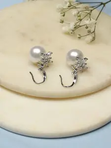 Biba Silver-Plated Contemporary Drop Earrings