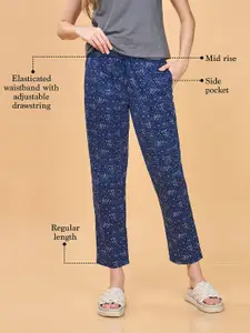 Enamor Women Printed Pure Cotton Lounge Pants