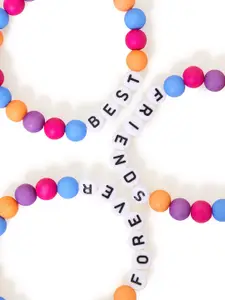 Accessorize Girls Set of 3 Beaded Elasticated Bracelets