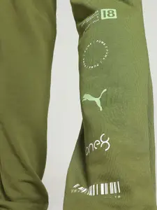 one8 x PUMA Men Printed Slim Fit Cotton Mid Rise Track Pants