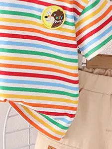INCLUD Boys Striped T-shirt with Shorts