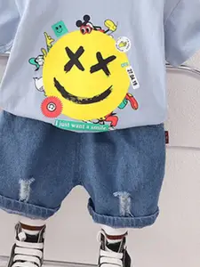 INCLUD Boys Printed T-shirt With Shorts