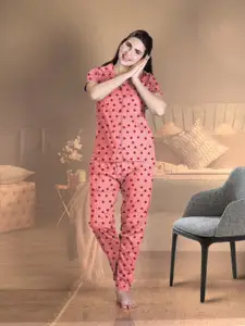 LYRA Printed Pure Cotton Night Suit