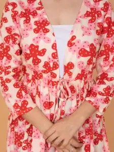 DAEVISH Women Printed Longline Shrug