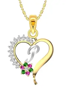 Vighnaharta Gold-Plated Heart Shaped Pendants with Chains