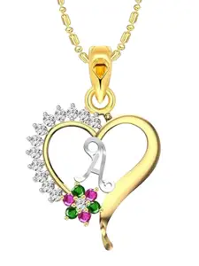 Vighnaharta Gold-Plated Heart Shaped Pendants