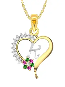 Vighnaharta Gold-Plated Heart Shaped Pendants