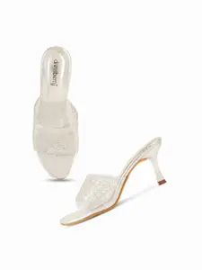 DressBerry Embellished Block Pumps