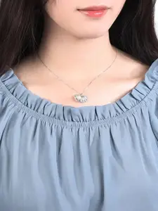 MEENAZ Silver-Plated Contemporary Pendants with Chains