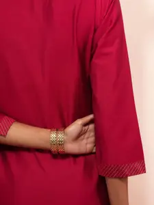 Likha Zari Thread Work Straight Kurta