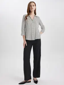 DeFacto Women Opaque Printed Casual Shirt