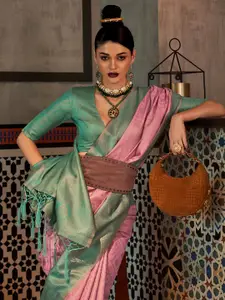 DEVATITHI Woven Design Zari Silk Blend Kanjeevaram Saree