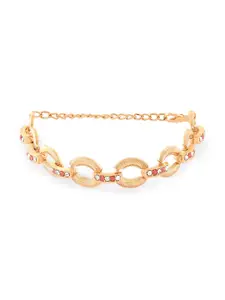 Zaveri Pearls Women Gold-Plated Wraparound Bracelet