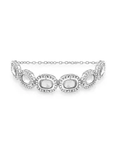 Zaveri Pearls Women Antique Silver-Plated Wraparound Bracelet