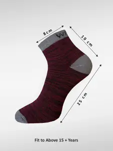 WROGN Men Pack Of 6 Patterned Ankle Length Socks