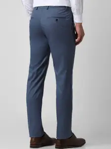 Van Heusen Men Textured Slim Fit Trousers