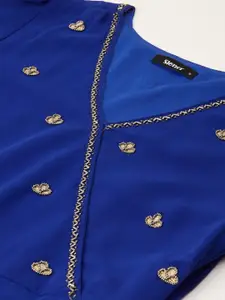 Slenor Puff Sleeve Georgette Maxi Dress