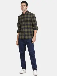 t-base Men Buffalo Checks Opaque Checked Casual Shirt
