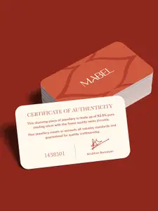 Mabel 925 Sterling Silver 18 Karat Gold Plated Studded Arrow Head Adjustable Ring