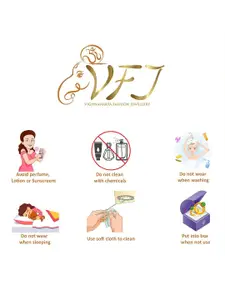 Vighnaharta Gold-Plated Circular Cubic Zirconia Pendants with Chains