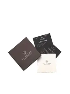 SILBERRY 92.5 Sterling Silver Rhodium-Plated Cubic Zirconia Circular Pendants with Chains