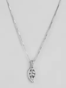 Zavya Rhodium-Plated 925 Sterling Silver Pendants with Chains