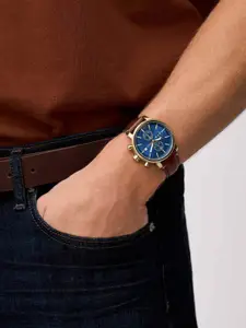 Fossil Rhett Men Dial & Leather Straps Analogue Watch BQ2848