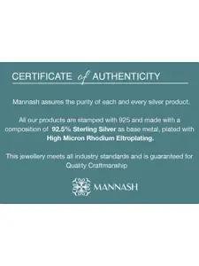 MANNASH Rhodium-Plated Star Shaped Pendants with Chains