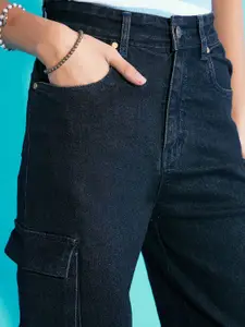 Noh.Voh - SASSAFRAS Kids Girls Relaxed Fit High-Rise Clean Look Cargo Styles Jeans