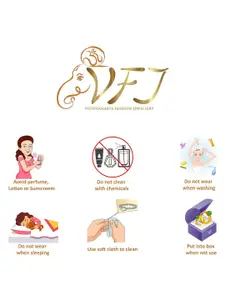 Vighnaharta Rhodium-Plated Floral Pendants with Chains