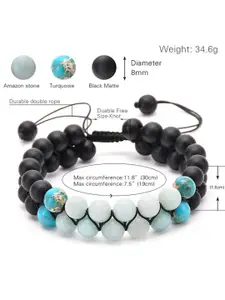 MEENAZ Men Silver-Plated Wraparound Bracelet