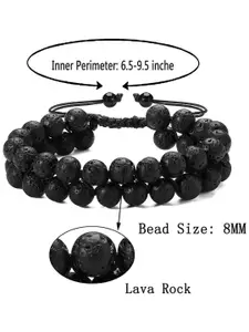 MEENAZ Men Silver-Plated Stainless Steel Multistrand Bracelet