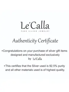 LeCalla 925 Sterling Silver Gold Plated Artificial Stones Studded Studs Earrings