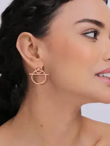 LeCalla 925 Sterling Silver Rose Gold-Plated Contemporary Drop Earrings