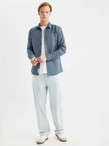 DeFacto Spread Collar Casual Shirt