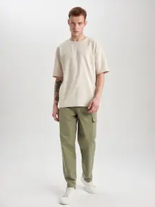 DeFacto Drop-Shoulder Sleeves Casual  T-shirt