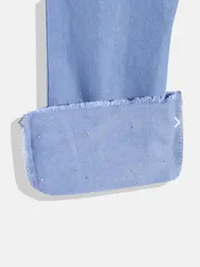 MANZON Girls Pack Of 2 Clean Look Bead Detail Cotton Jeans