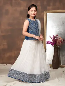 BAESD Girls Embroidered Thread Work Ready to Wear Lehenga & Blouse With Dupatta