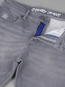 Canary London Men Smart Slim Fit Low-Rise Light Fade Clean Look Stretchable Jeans