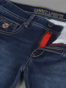 Canary London Men Smart Skinny Fit Low-Rise Light Fade Stretchable Jeans