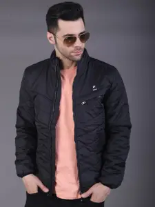 SQUIREHOOD Mock Collar Slim Fit Padded Jacket