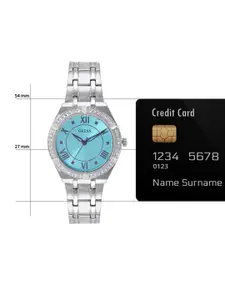GUESS Women Stainless Steel Bracelet Style Straps Cosmo Analogue Watch- GW0033L7