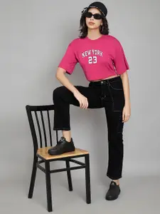 Trend Level Typography Printed Pure Cotton T-shirt