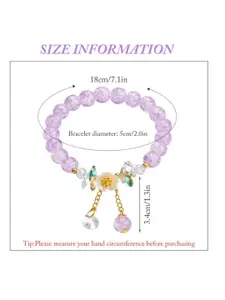 EL REGALO Set Of 4 Beaded Elasticated Bracelet