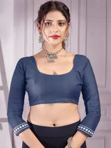 Saree mall Geometric Printed Poly Cotton Bagh Ready to Wear Saree