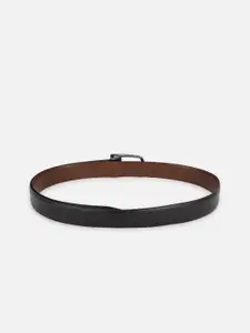 Louis Philippe Men Textured Stretchable Leather Belt