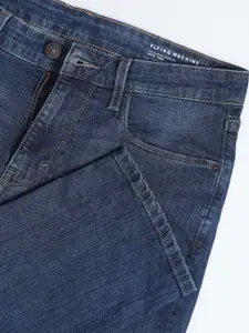 Flying Machine Men Straight Fit Light Fade Clean Look Cropped Stretchable Jeans
