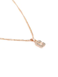Estele Rose Gold-Plated Contemporary Pendants with Chains